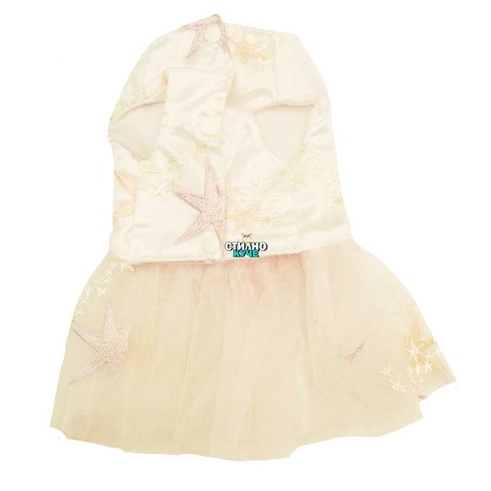 Бяла булчинска рокля за куче Официални дрехи за кучета Кучешки дрехи