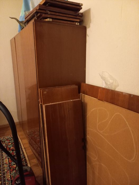 Шкаф советский Берестье, ДСП, полки дерево