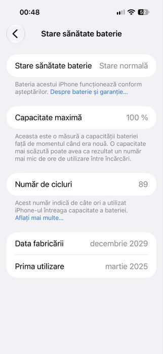 Vand/schimb iphone 15  100% baterie 128gb