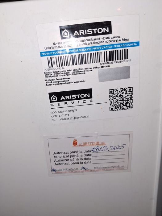 Centrala gaz ariston one