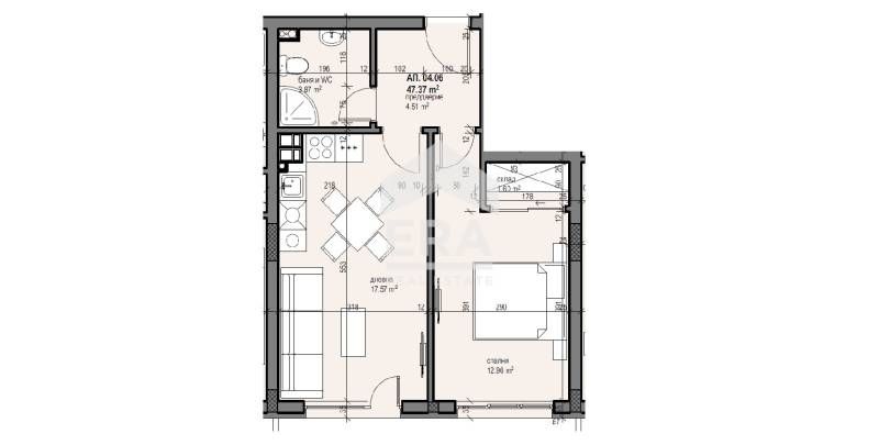 ЕРА Фаворит продава двустаен южен апартамент в дворче в гр. Банкя