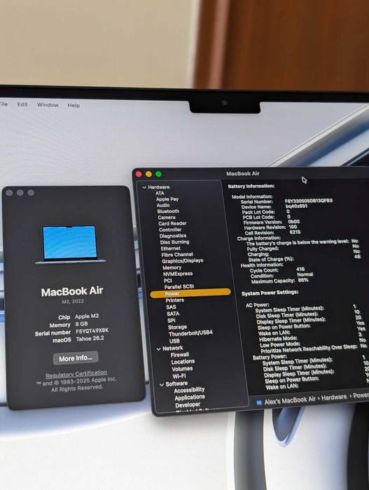 Macbook Air M2 13'' 256GB SSD, 8GB RAM