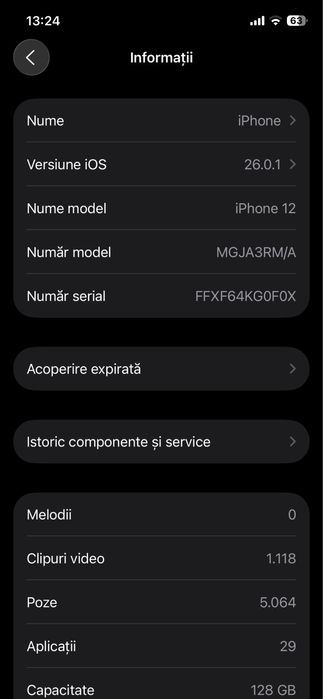 Iphone 12 128GB IOs 26