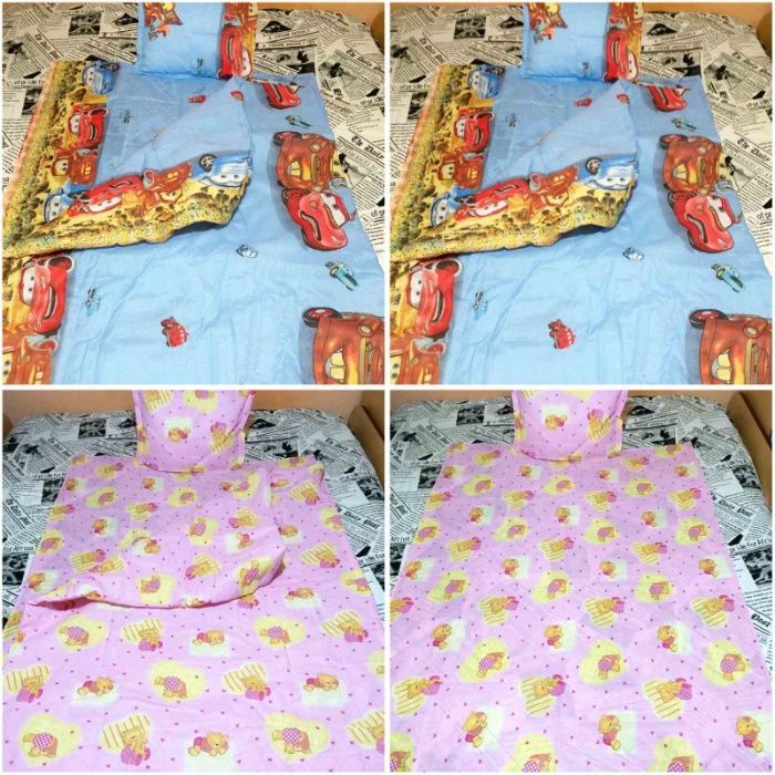 Бебешки спални комплекти - завивка/плик,долен чаршаф и калъфка