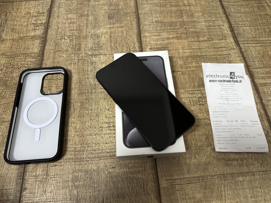 Iphone 15 Pro Max 256GB Black Titanium Impecabil