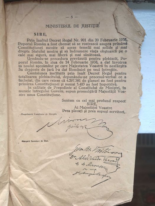 Constituțiunea Regele Carol II, 1938