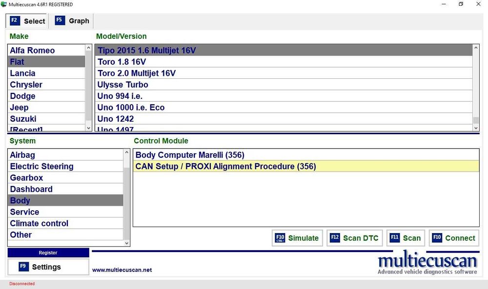 Предлагам диагностика Дилърско ниво Alfa Romeo Fiat Lancia