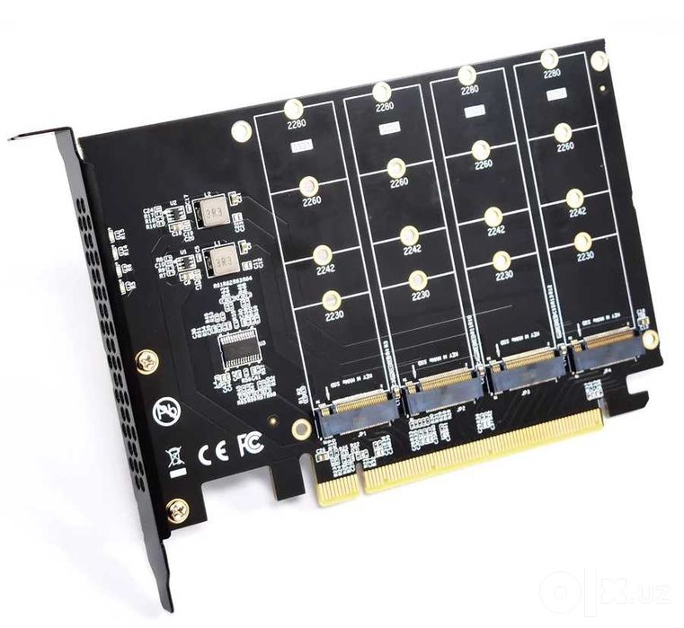 Адаптер SSD-M2х4/PCI-E4.0 X16 для NVMe SSD х4