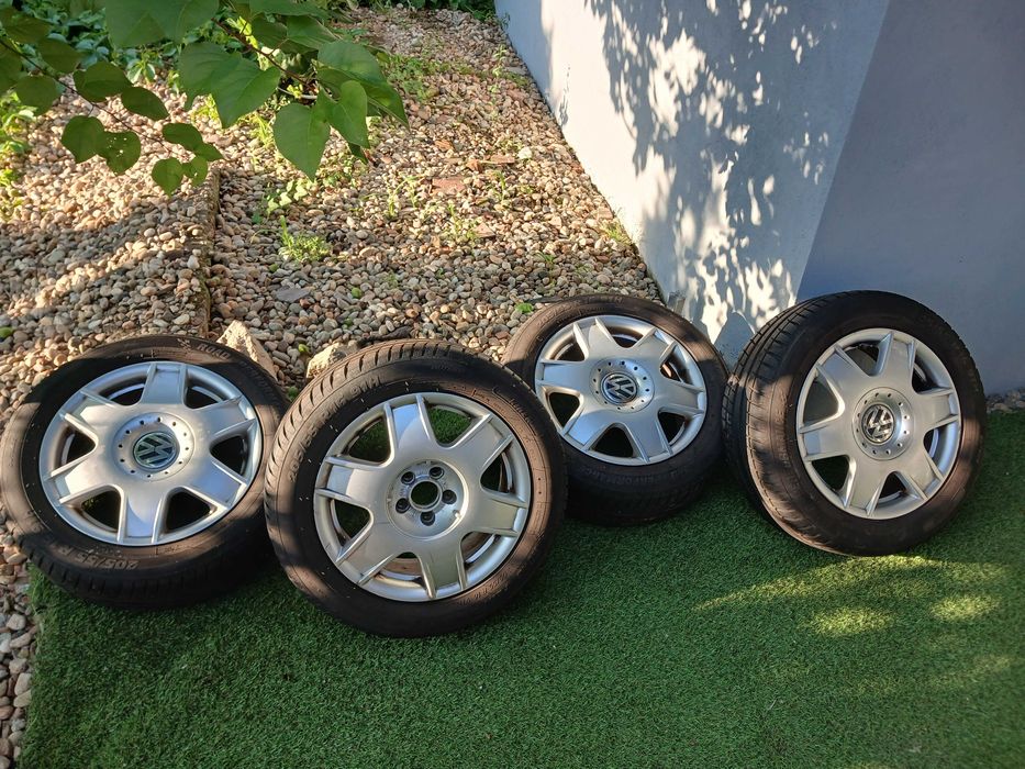 Set Anvelope vara Riken 205/55 R16 91H+ Genti Volkswagen Originale- Folosite ~ 2000km/4buc.