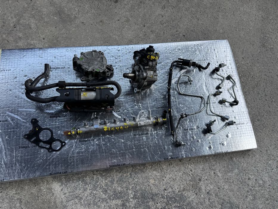 Injectie cbab euro5 vw skoda audi seat passat tiguan golf jetta rampa injectoare pompa injectie pompa vaccum tandem pompa intermediara conducte inject