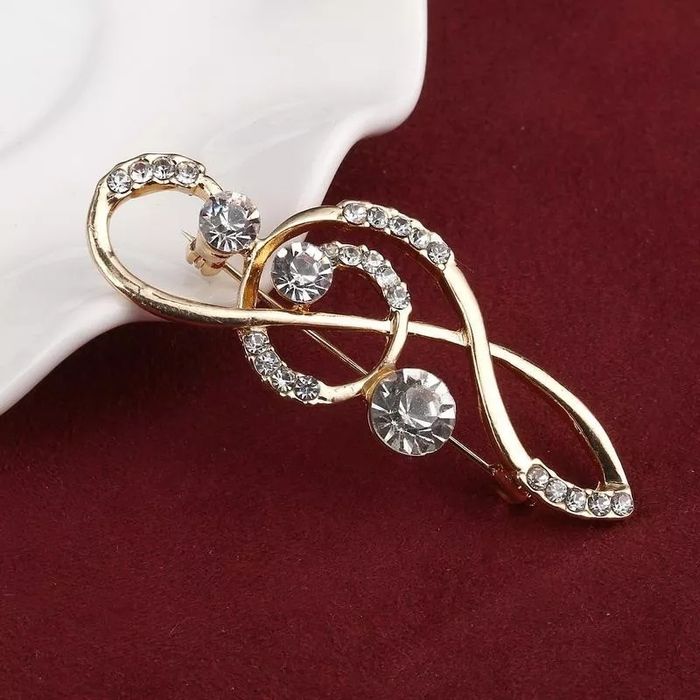 Брошка виолина / музикален ключ