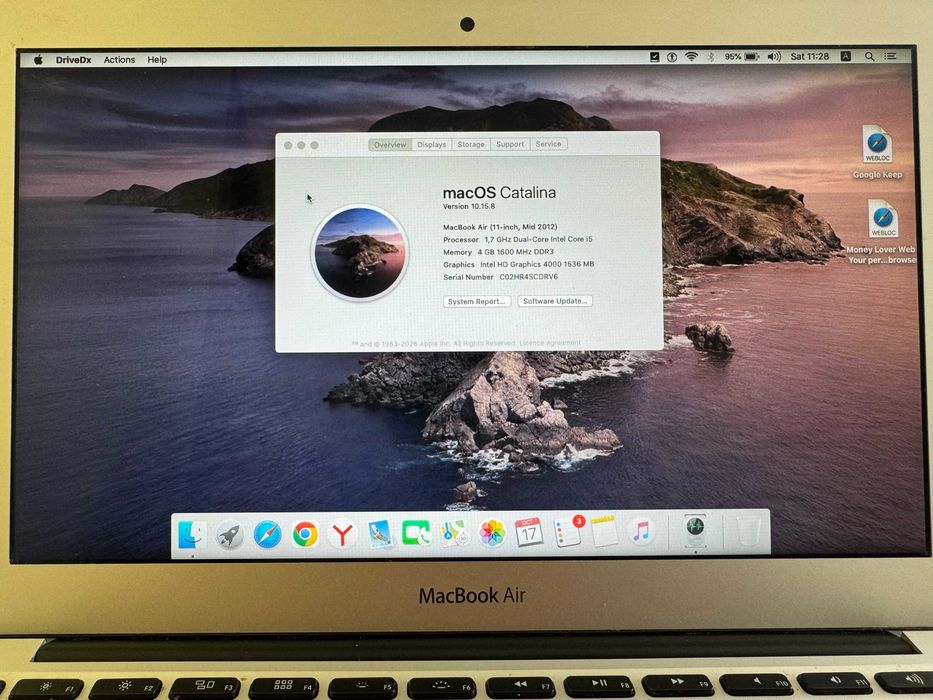 MacBook Air 11" 2012 – 4GB RAM / 64GB SSD