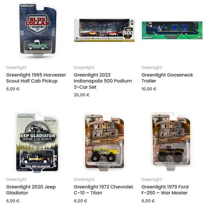 BM Creations, Greenlight, Kyosho, M2 Machines, Majorette (1:64 нови)