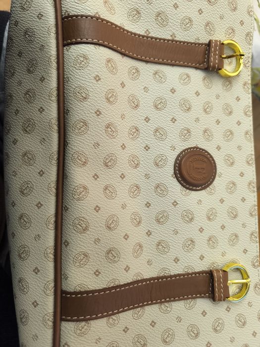 оригинална итал чанта с кожени акценти