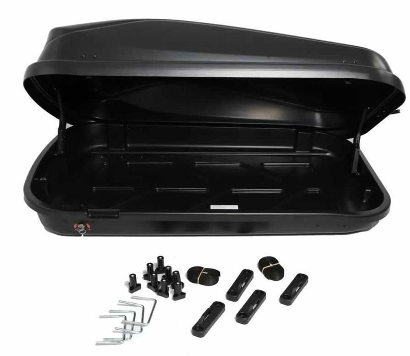 Автобокс Junior Easy 132x78x36cm с 85 mm крепежи,320 литра,черен гланц
