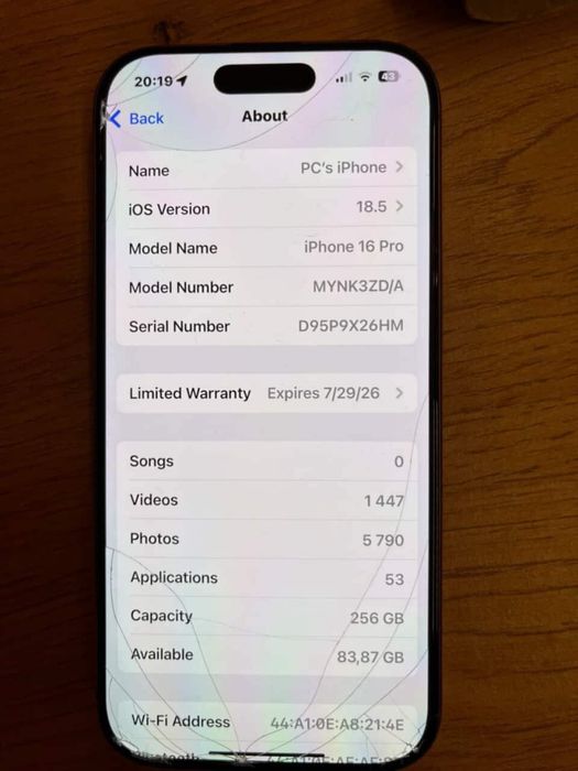 Iphone 16 pro 256GB white/бял