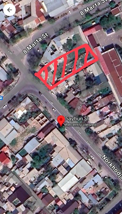 СРОЧНО! Участок в Миробадском районе, ул 8-Марта, 12 сот, первая линия