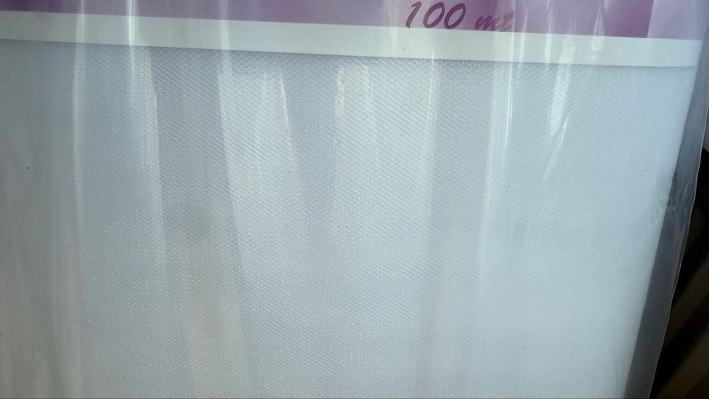 Vand material tulle alb 100 m nou