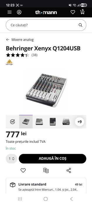 Mixer Behringher Xenyx1204USB