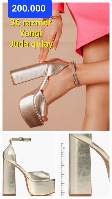 Tufli serebro 200000 sum