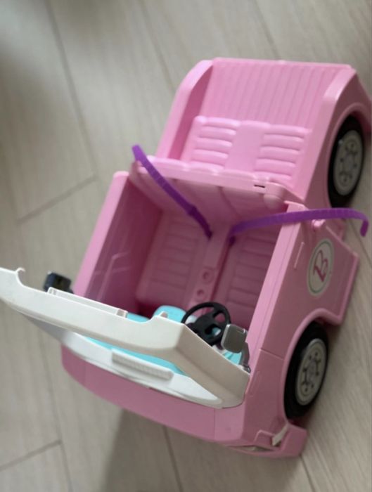 Masinuta  Barbie 3 in 1 - Rulota de vis