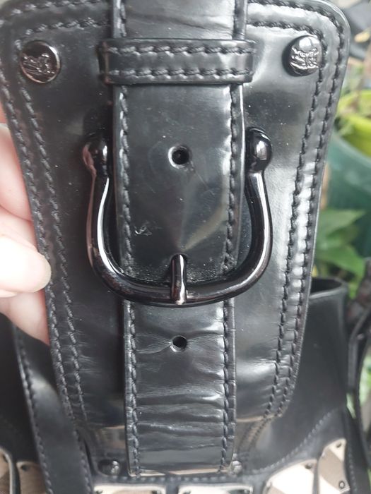 BURBERRY Original 100% Кожа Страхотна  през рамо чанта