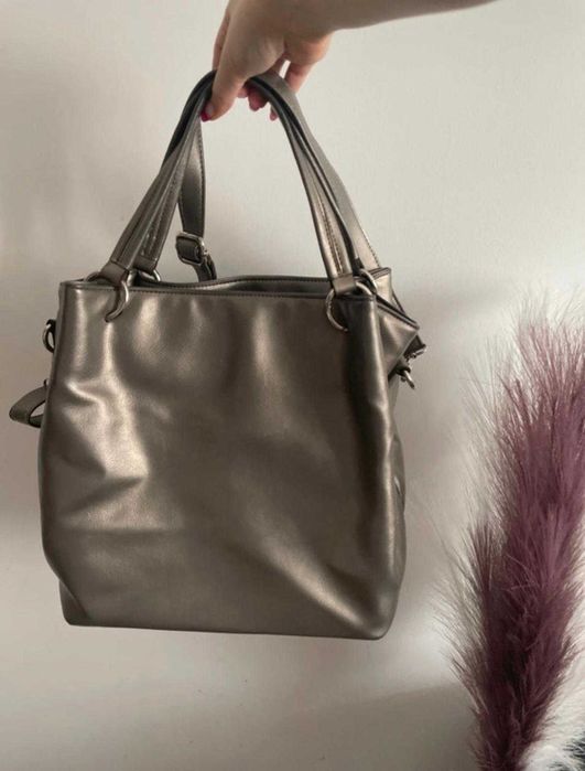 Geanta casual argintie