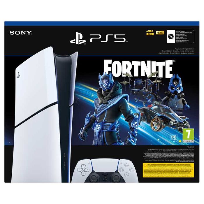 [ НОВ PS5 > 24м гаранция PlayStation 5 Slim + Fortnite Cobalt Star