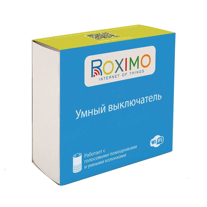 Умный выключатель ROXIMO, двухкнопочный, белый, SWBTN01-2W