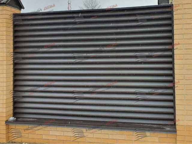 Забор жалюзи металлический