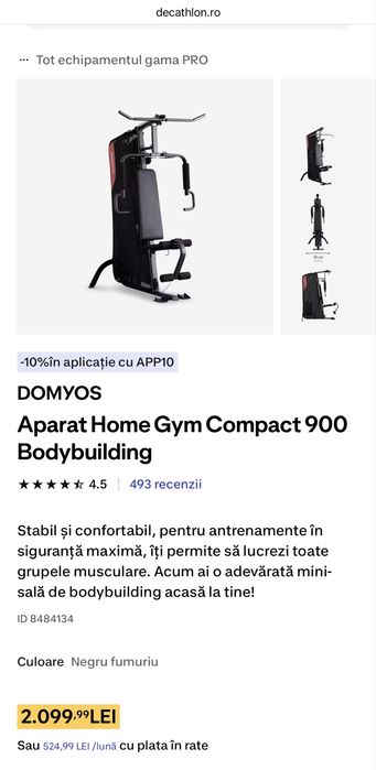Aparat home gym+banca culturism