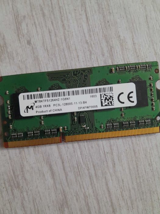 4 Gb So-Dimm DDRL3 Micron PC3L-12800S