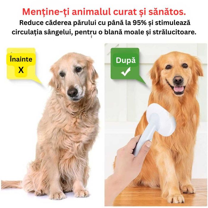 Perie profesională 5-în-1 pentru câini și pisici