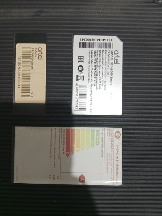 Телевизор 55 артель смарт экран битый