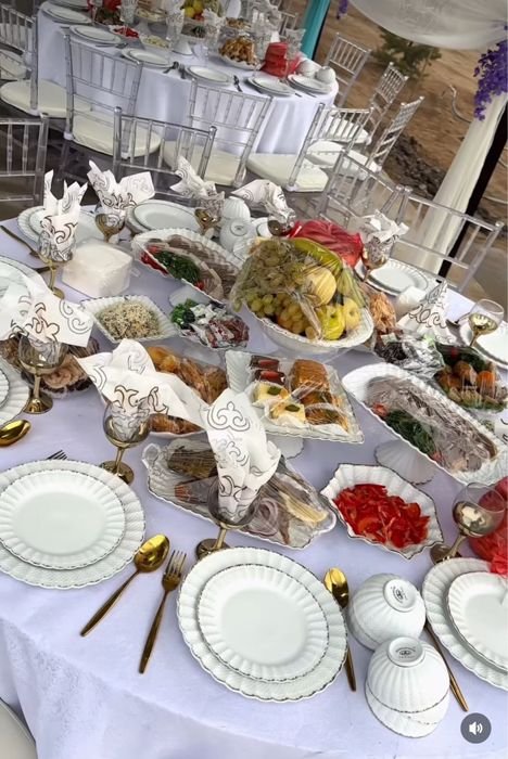 Прокат элитных столов стулья посуда