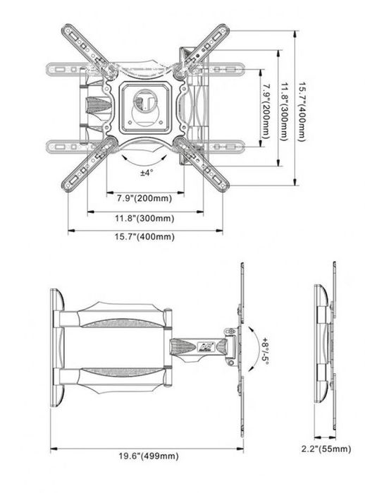 Премиум кронштейн поворотный подставка North Bayou NB P6 P5 P4