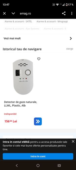 Detector de gaze naturale, LLWL, Plastic, Alb