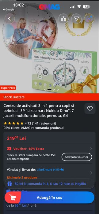 Centru de activitati bebe impecabil doar probat