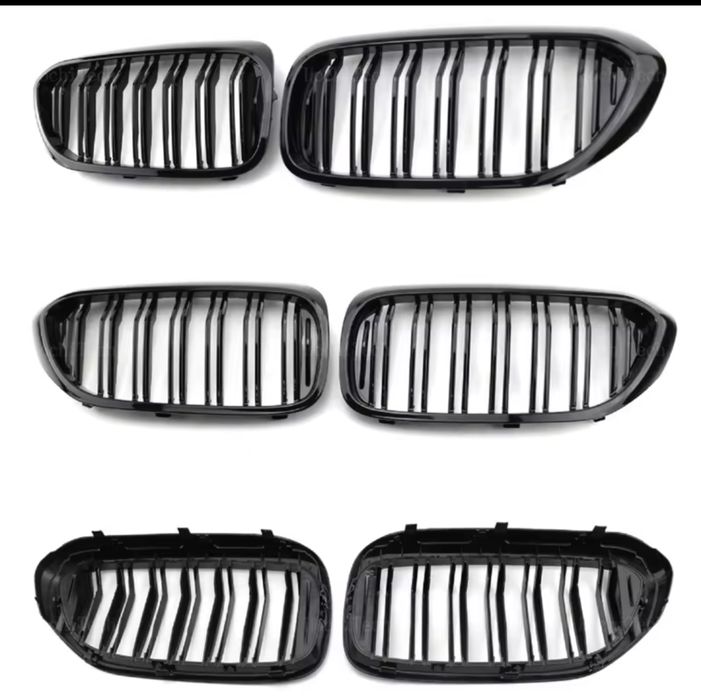 Set grile nari duble M Bmw Seria 5 G30 G31 2016-2019 negru lucios