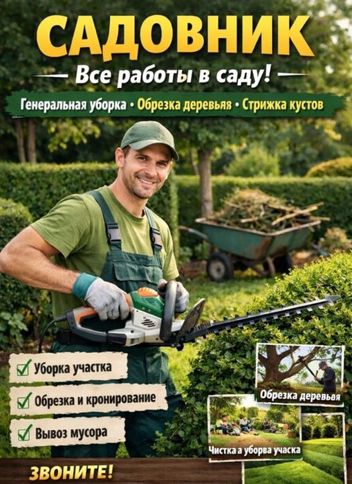 Обрезка | Спил деревьев | Уборка | Посадка | Стрижка кустов