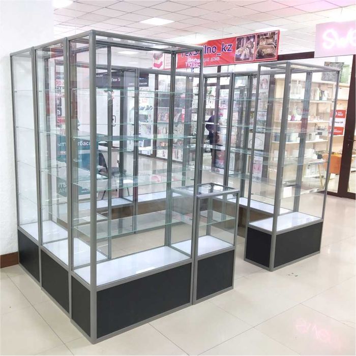 Oynaly prilavkalar, Акция,  savdo uskunalari vitrinalar stellajlar