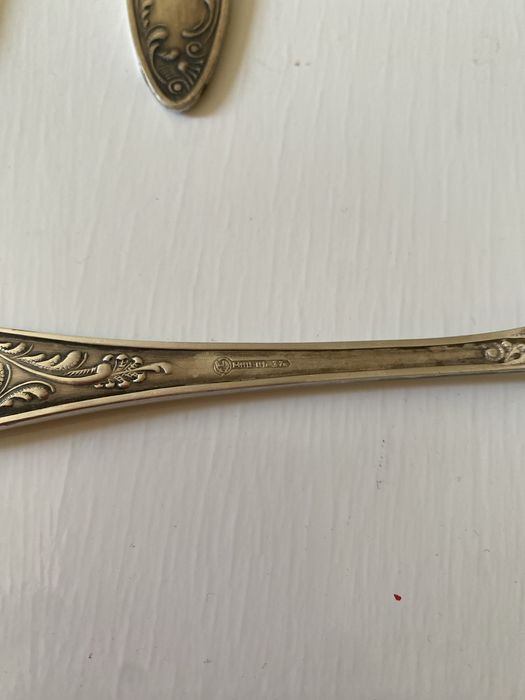 Ретро руски комплект за хранене посребрени мелхиор