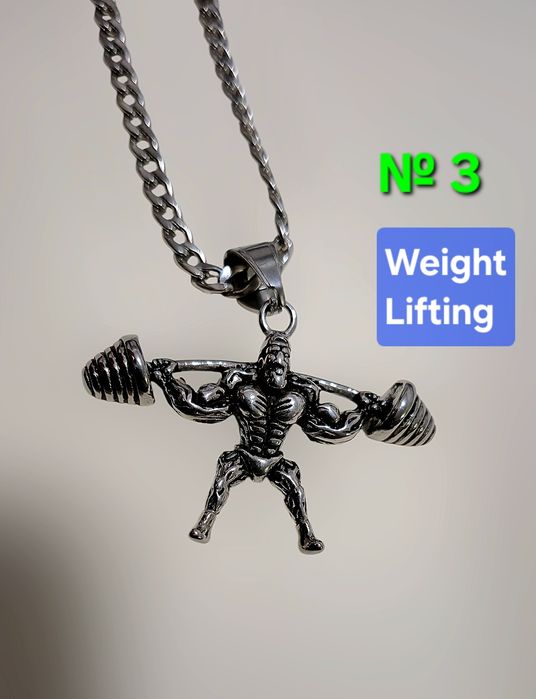 Фитнес/Спортно колие медицинска/титаниева стомана Културист/Щангист