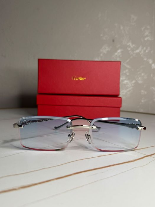 Ochelari Cartier Rimless Blue Gradient Silver