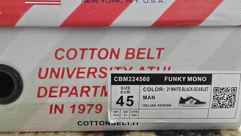 Sneakers Cotton Belt Funky Mono, mărimea 45