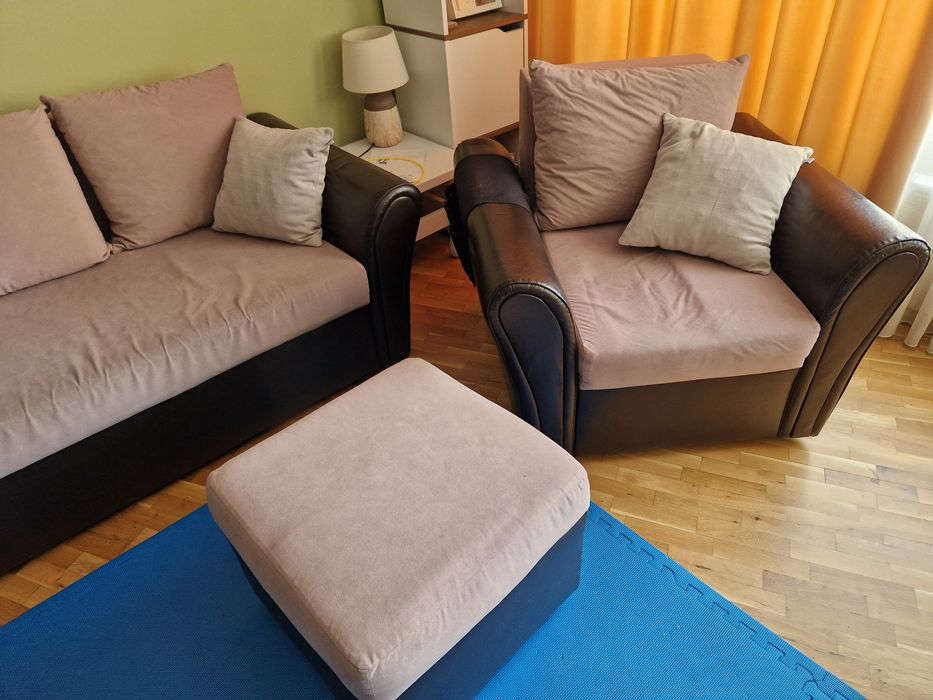 Диван + фотьойл + 2 табуретки