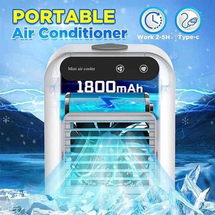 Мини преносим въздушен охладител и овлажнител (Mini Air Cooler) - Нов
