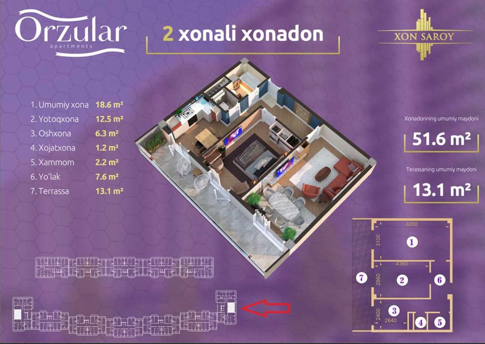 Xon Saroy. ЖК "Orzular"