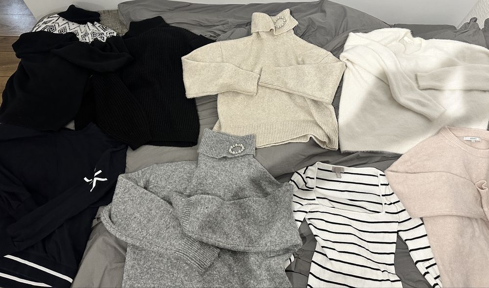 S пуловери, блузи Calvin Klein Donna, H&M , ZARA, HM блузи потници, бюстие S M