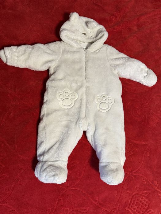 Vand combinizon Prenatal 76 cm 9-12 luni + caciula si manusi hm